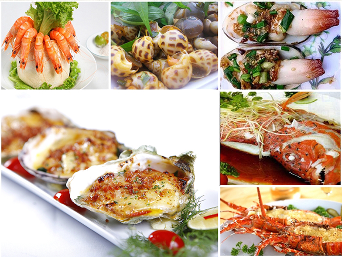 Những món hải sản điển hình như cá, mực, tôm hùm ở Cát Bà rất tươi ngon và là thứ không thể thiếu trong ẩm thực nơi đây