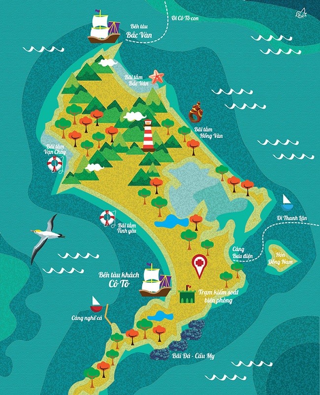 Bản đồ khám phá đảo Cô Tô