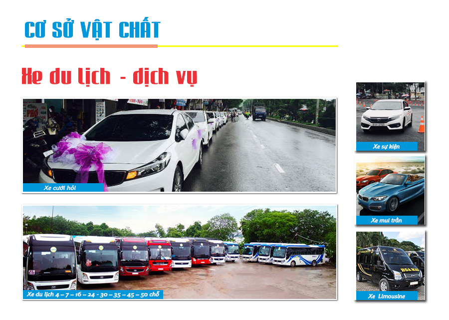 Cơ sở vật chất xe du lịch của Khát Vọng Việt
