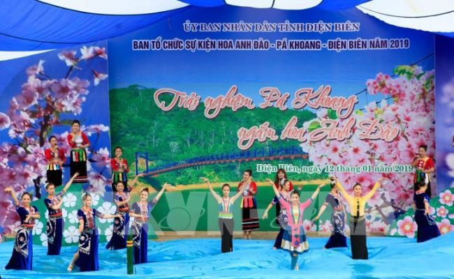 Lễ hội hoa anh đào ở hồ Pá Khoang diễn ra vào tháng 1
