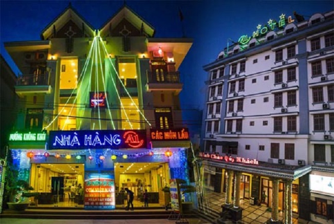 Quang cảnh khách sạn A1 Điện Biên về đêm