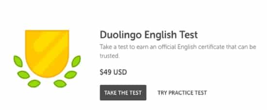 Lệ phí tham gia Duolingo English Test là 49$