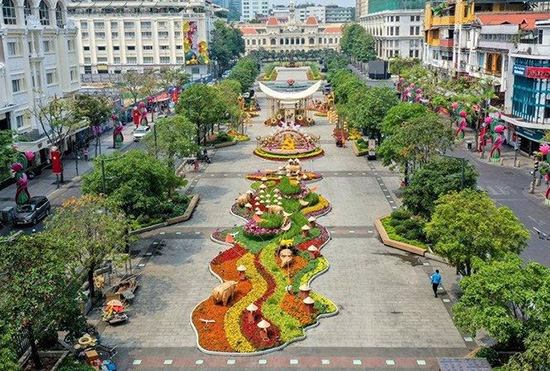 Đường hoa Nguyễn Huệ thường được tổ chức vào những dịp trọng đại của đất nước. 
