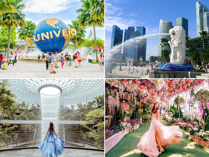 Mùa hè là cao điểm du lịch tại Singapore với các khu vui chơi hoạt động sầm uất.