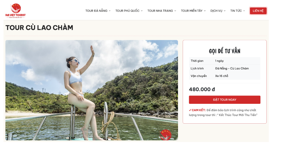 Chương trình tour Cù Lao Chàm được Đại Việt Tourist thiết kế khoa học và chuyên nghiệp